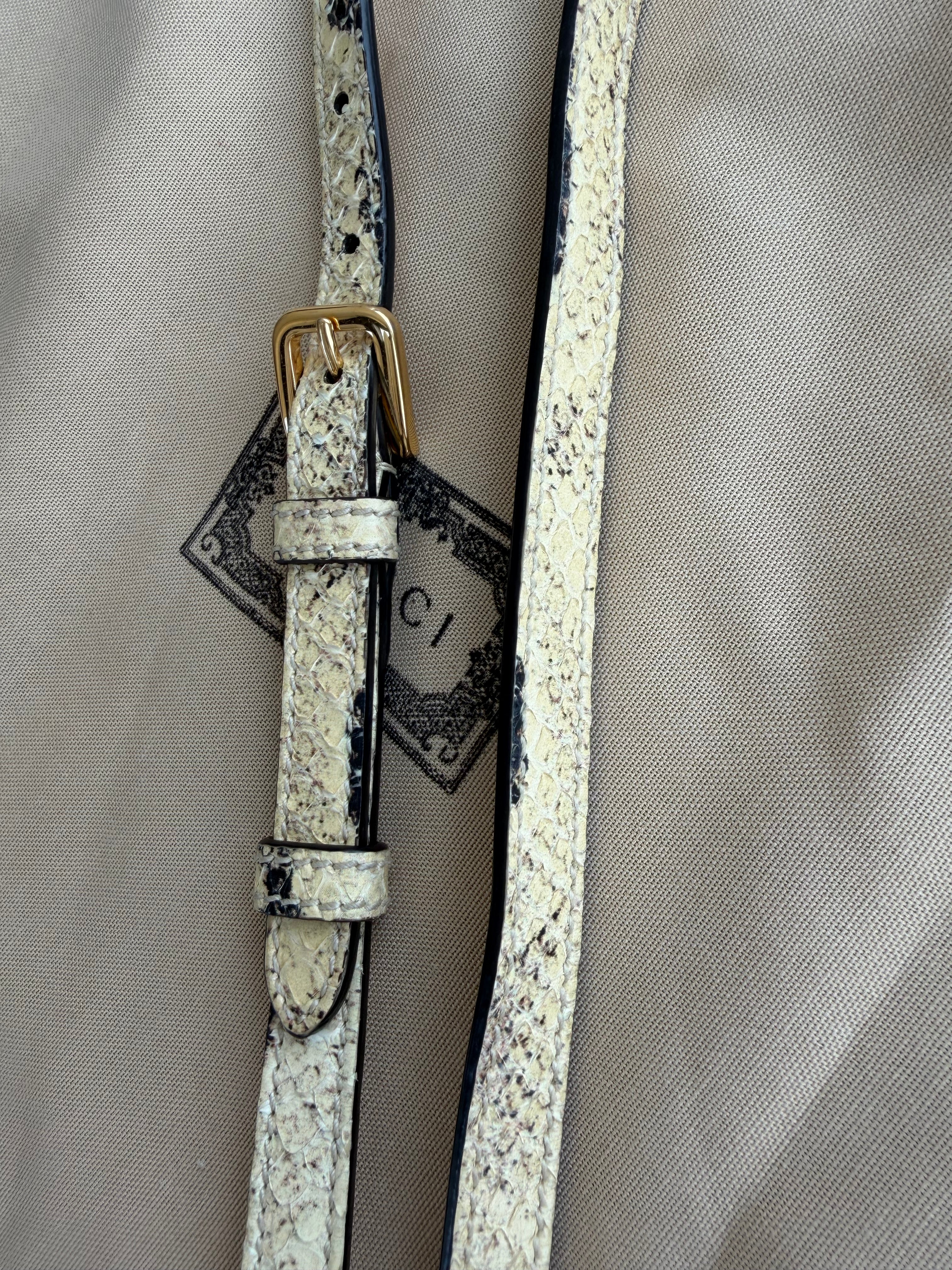 Gucci 1955 Horsebit Top Handle Bag – Limited Edition Python & Pink Leather