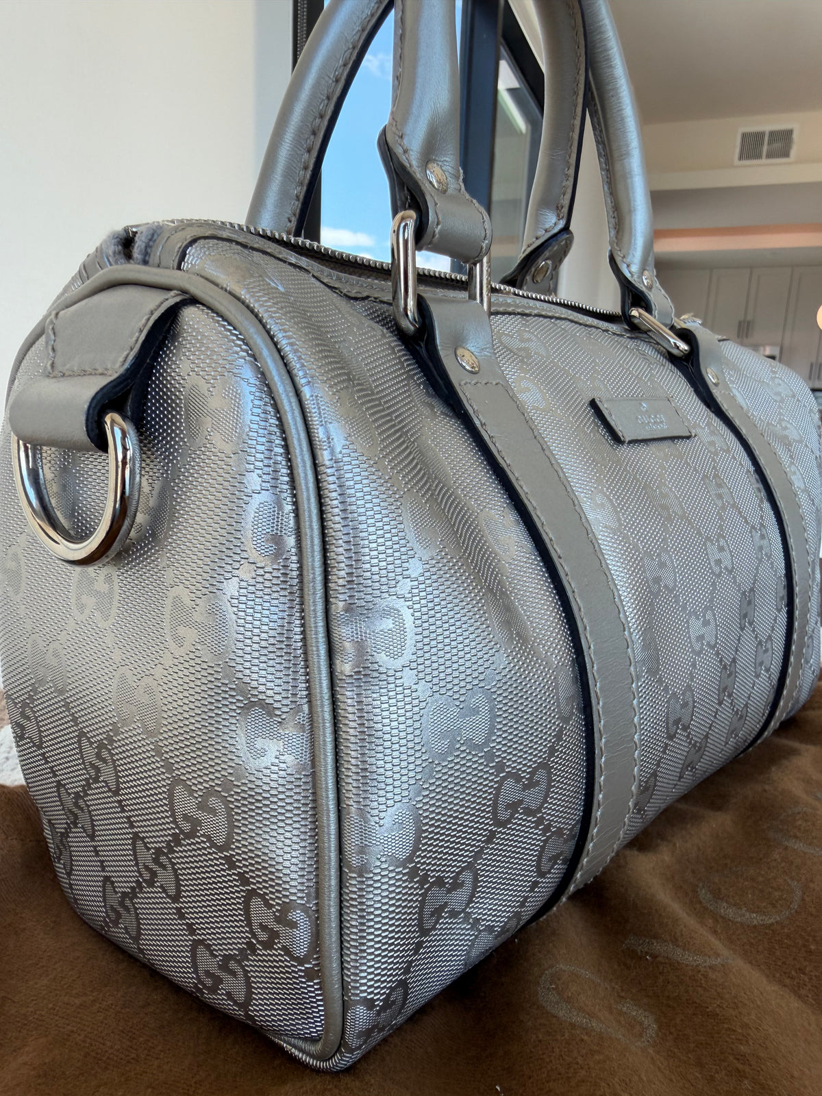Gucci Monogram Boston Bag