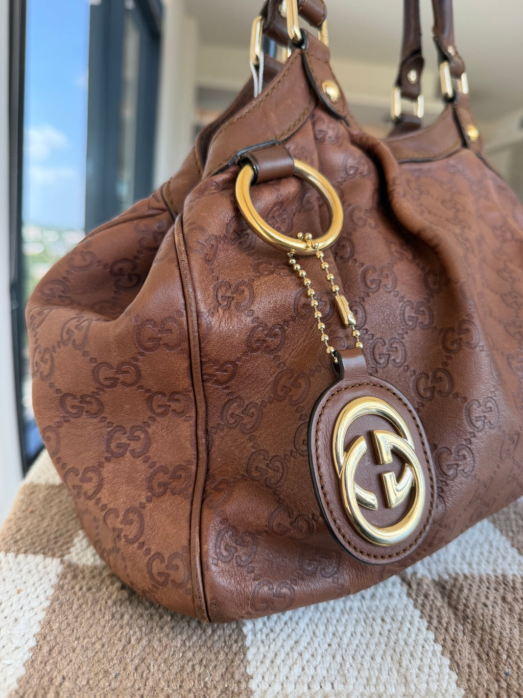 SOLD - Gucci Sukey Guccissima Tote VTG