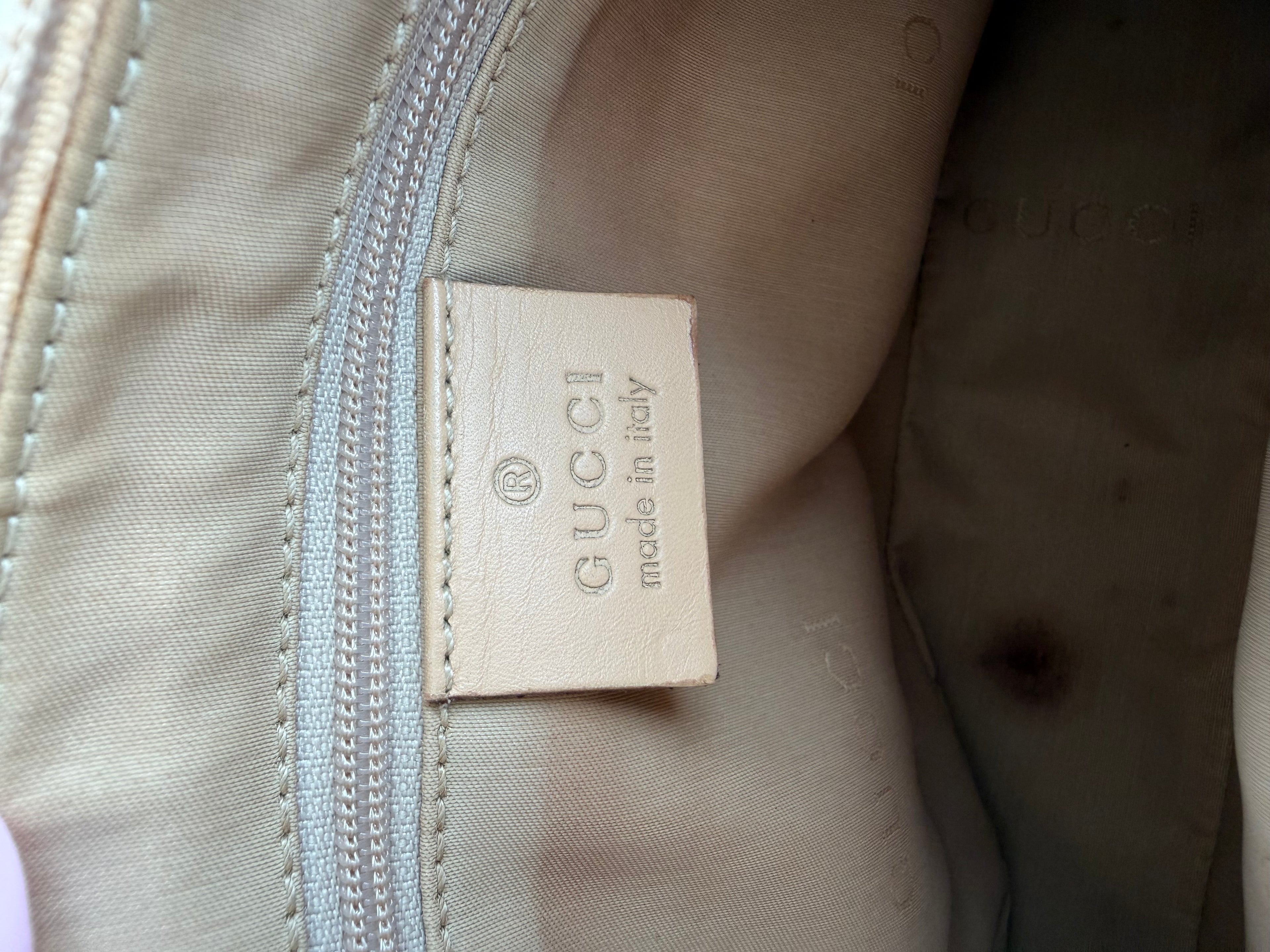 SOLD - Gucci Vintage GG Canvas Bamboo Handle