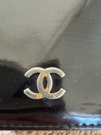 Chanel Black Patent Leather Long Wallet