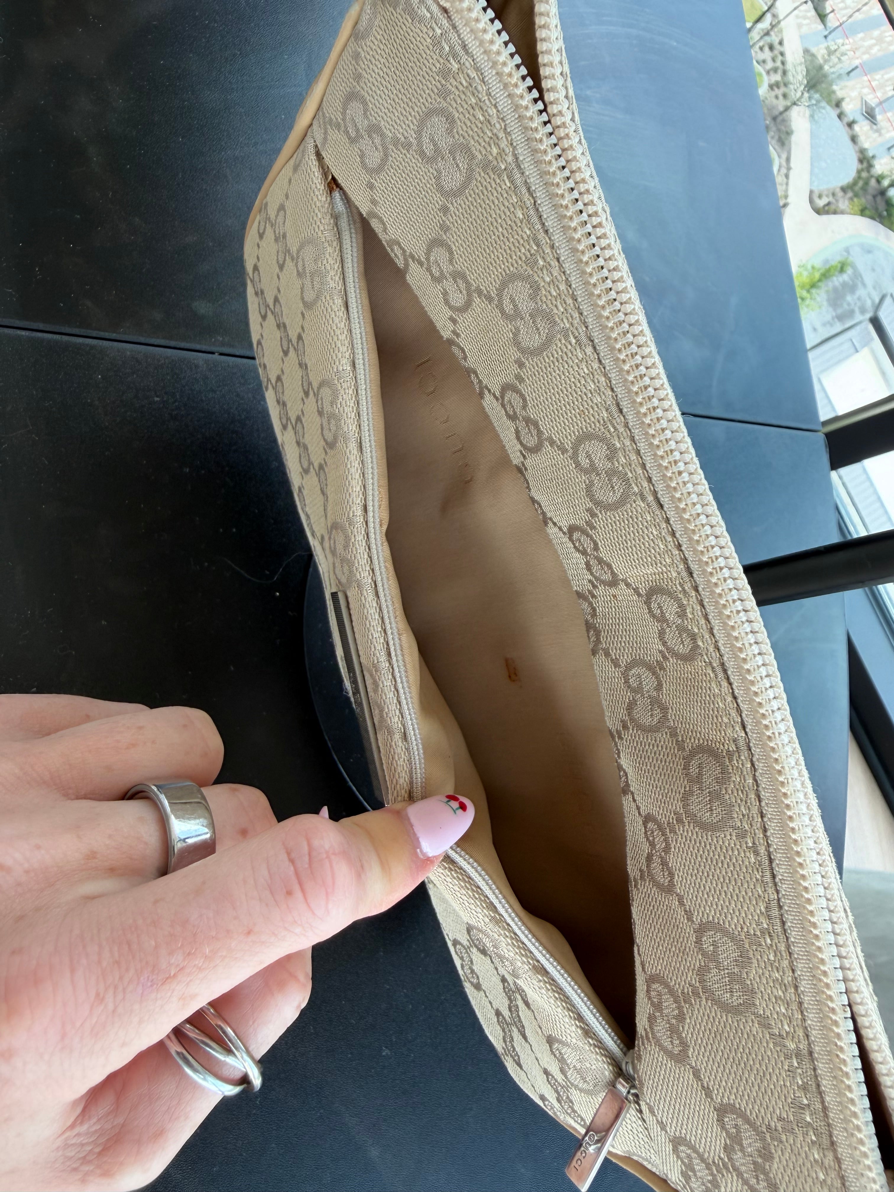 SOLD - Gucci Vintage GG Canvas Bamboo Handle