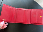 Prada Red Saffiano Leather Wallet