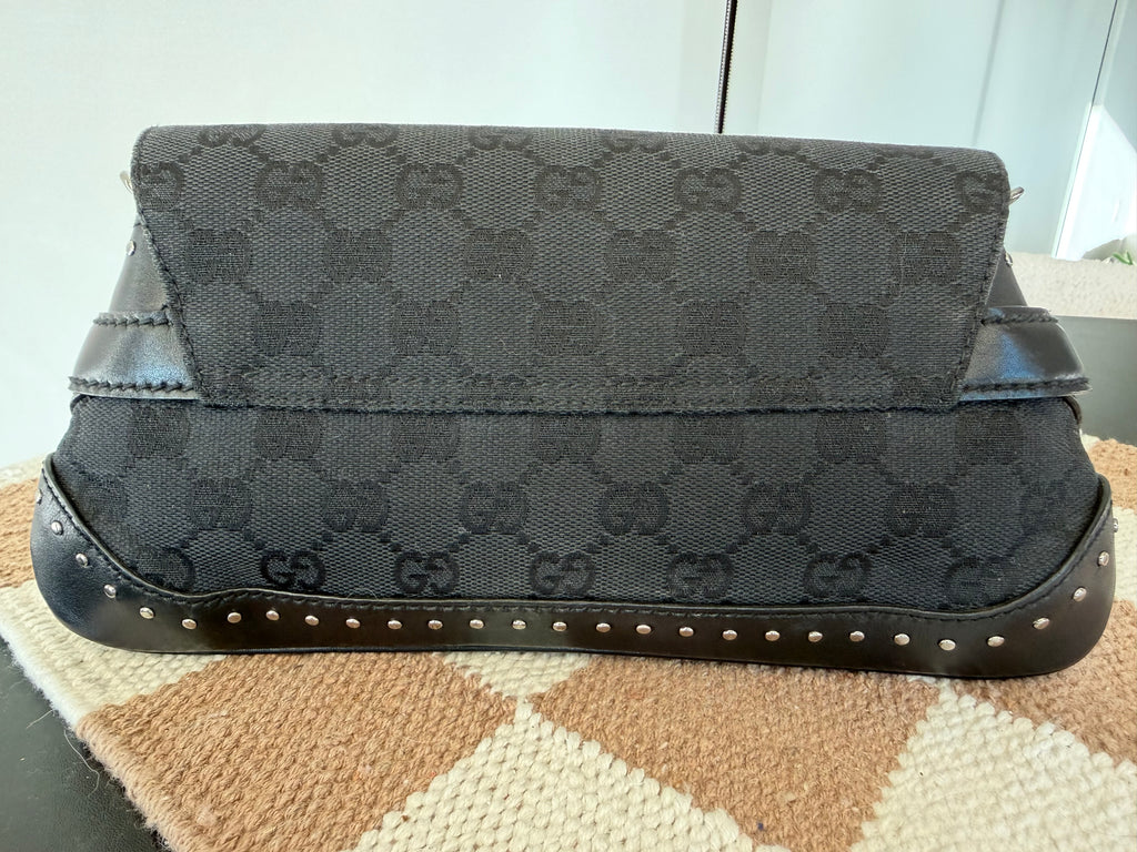 Gucci Horsebit GG Canvas Shoulder Bag