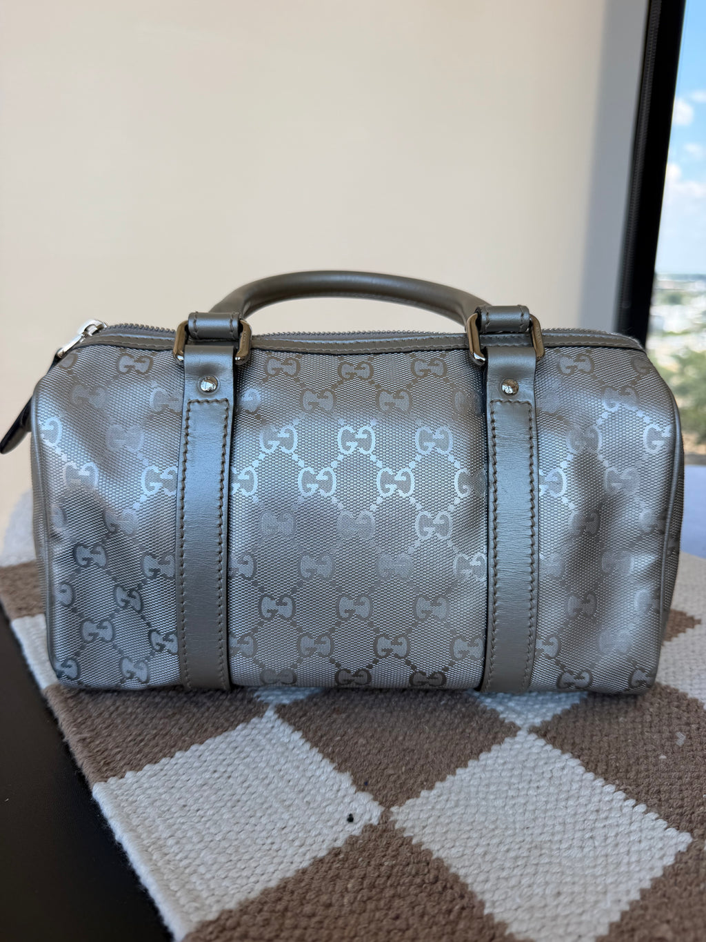Gucci Monogram Boston Bag