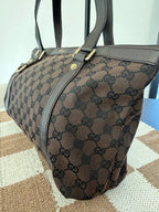 Gucci Vintage GG Canvas Abbey D-Ring Tote