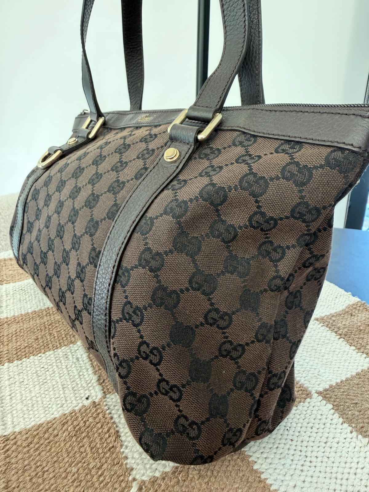 Gucci Vintage GG Canvas Abbey D-Ring Tote