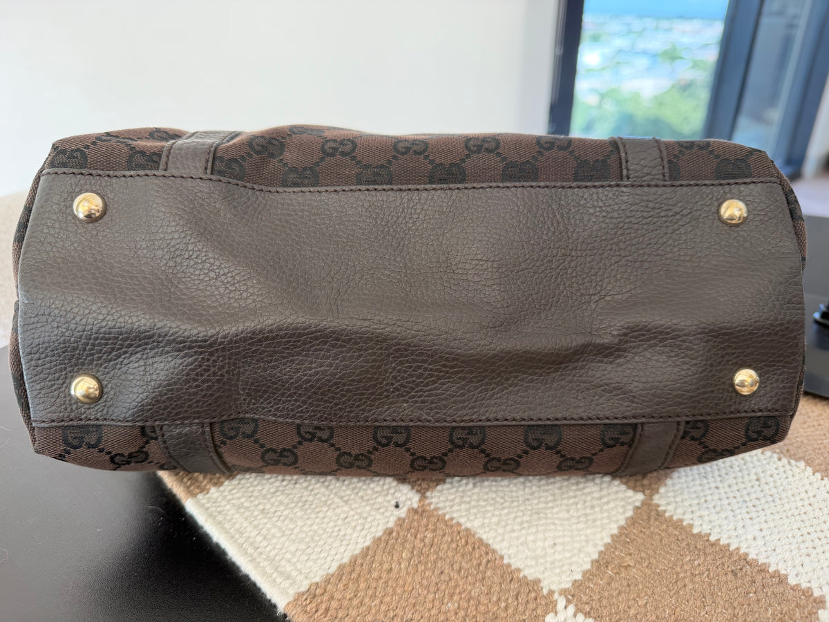Gucci Vintage GG Canvas Abbey D-Ring Tote