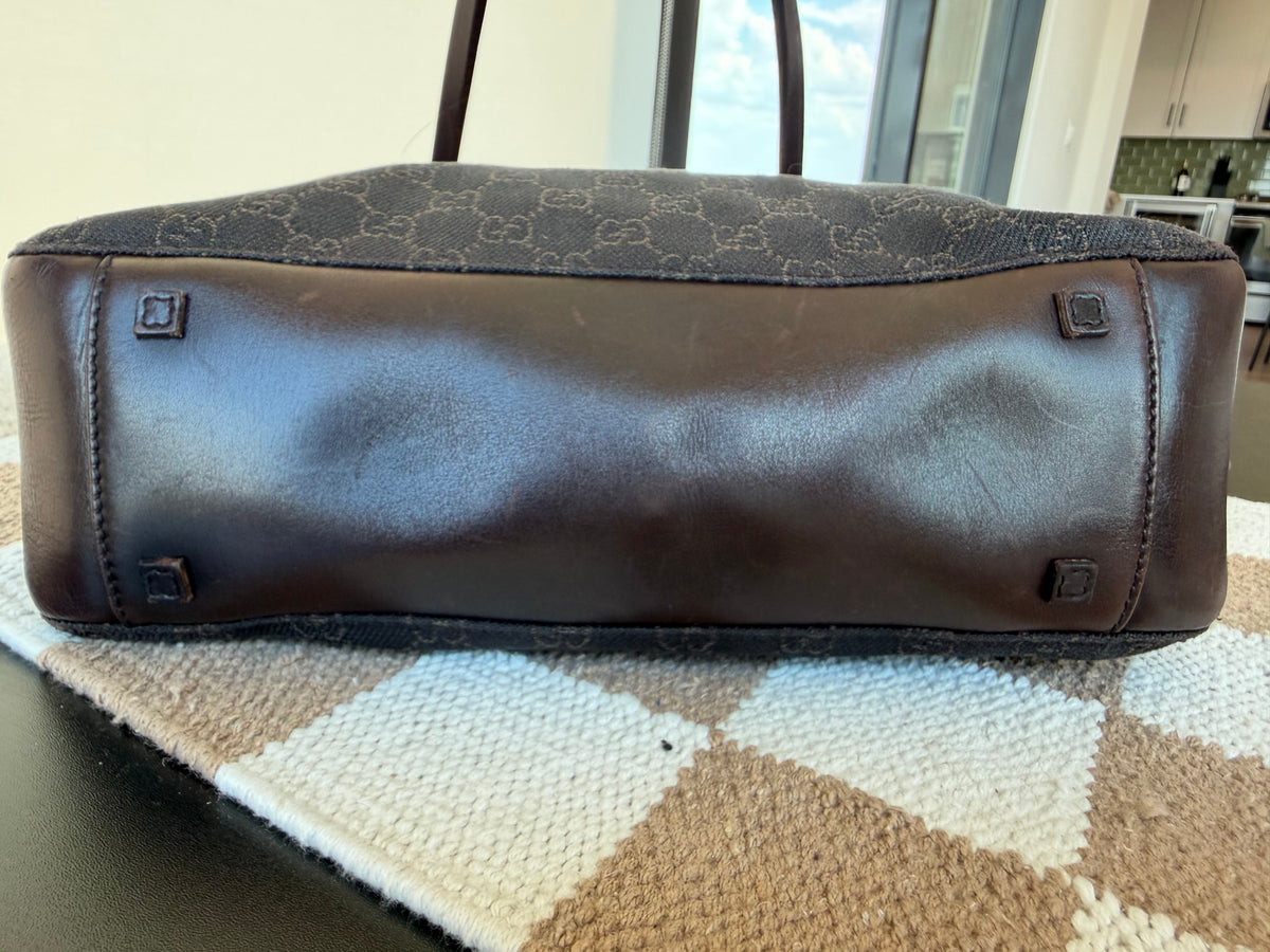 Gucci Vintage GG Monogram Tote w/ Pouch