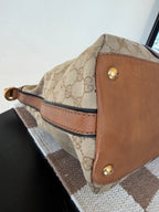 Gucci Raina Medium Tote GG Supreme Canvas Web Strip
