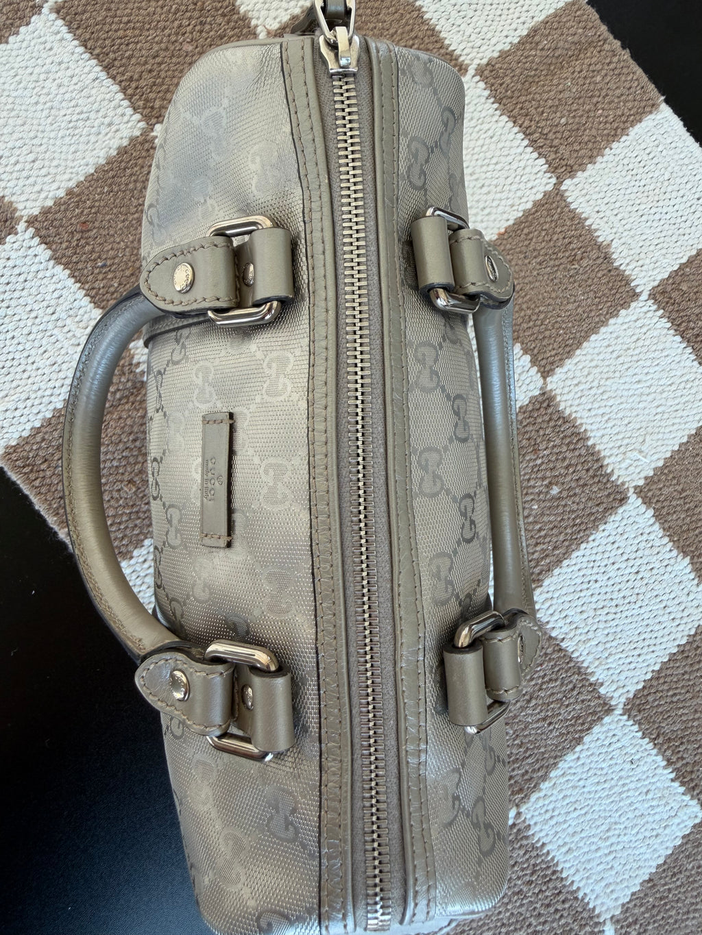 Gucci Monogram Boston Bag