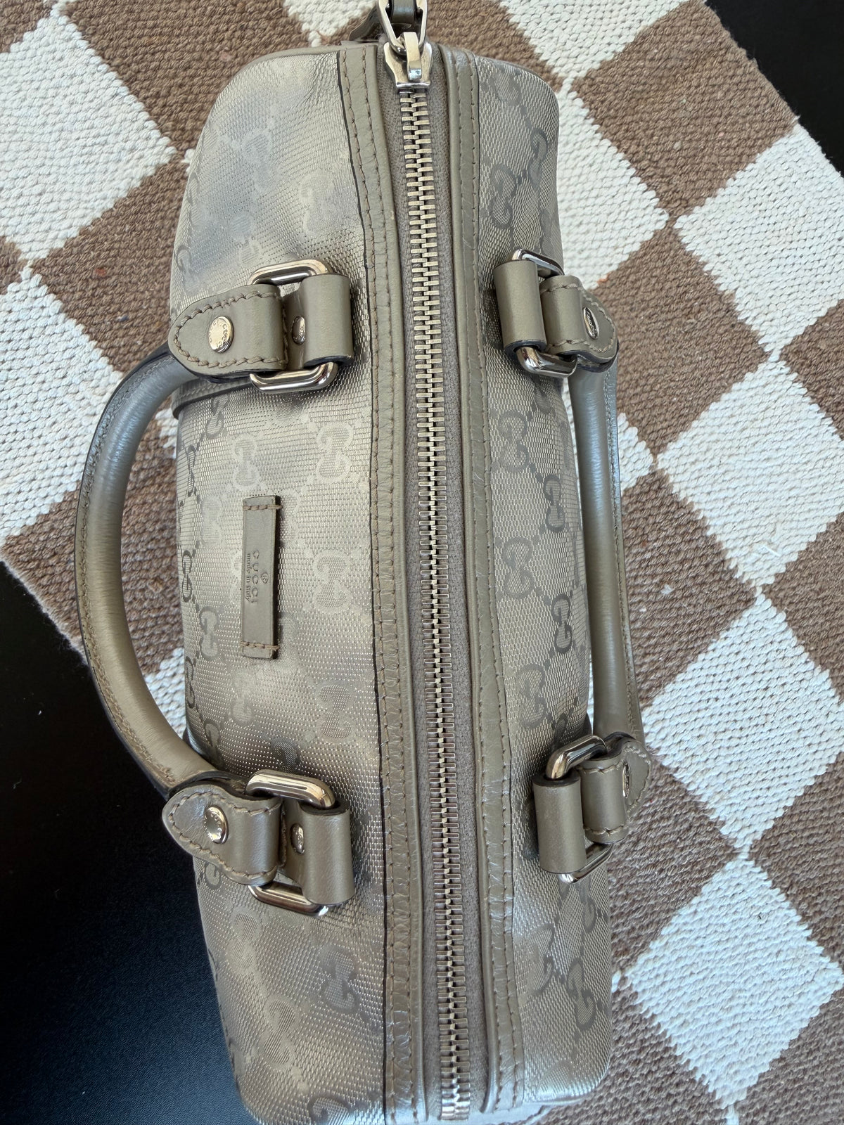 Gucci Monogram Boston Bag