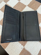 Chanel Black Patent Leather Long Wallet
