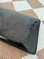 Chanel Black Patent Leather Long Wallet
