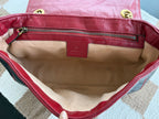 Gucci Vintage Effect Calfskin Matelassé GG Marmont Shoulder Bag