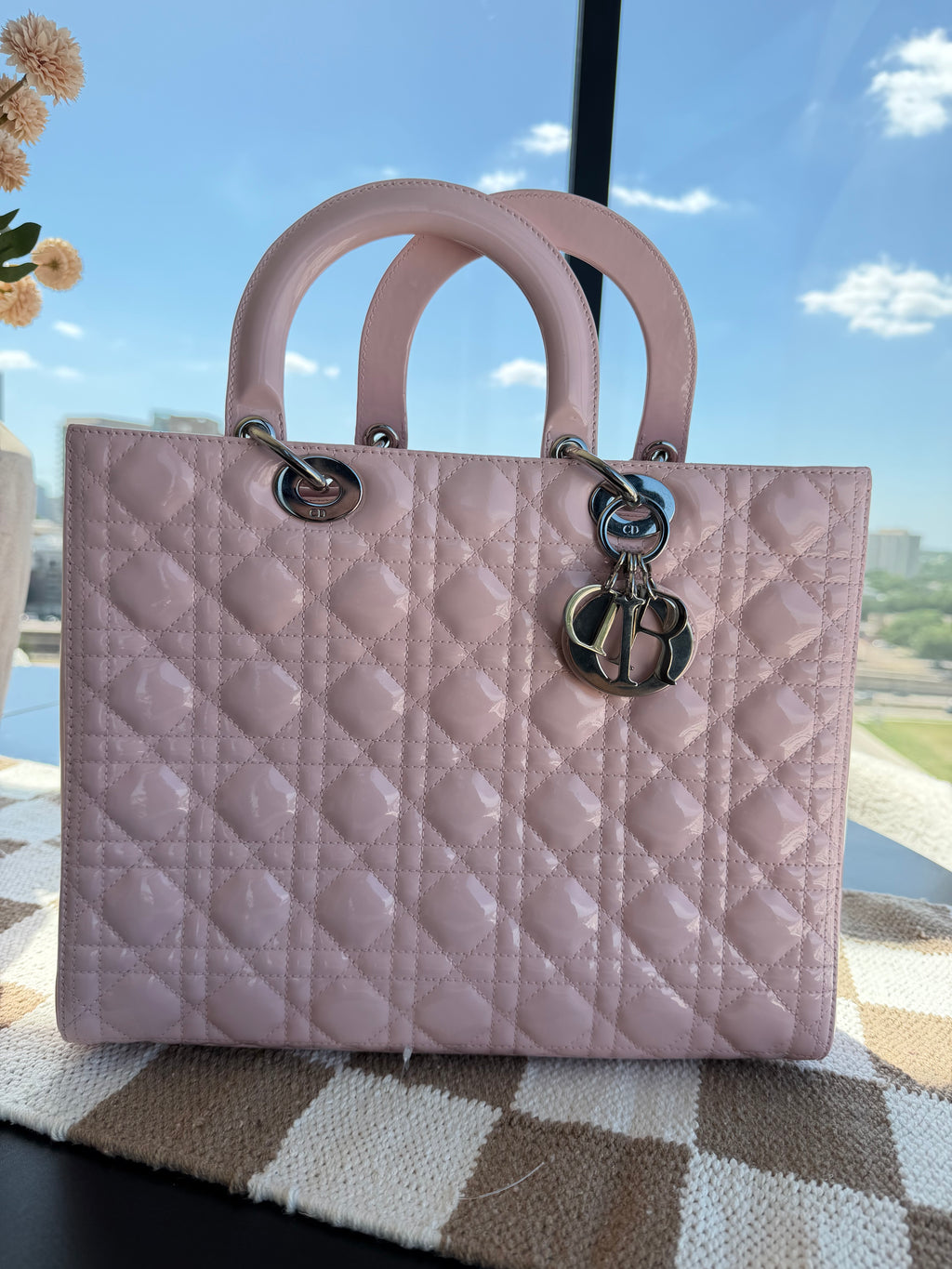 Dior Lady Dior Patent Leather - Large