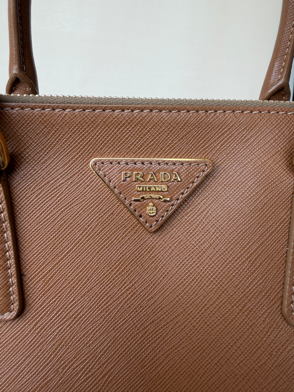 Prada Saffiano Lux Double Zip Executive Tote