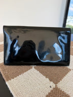 Chanel Black Patent Leather Long Wallet