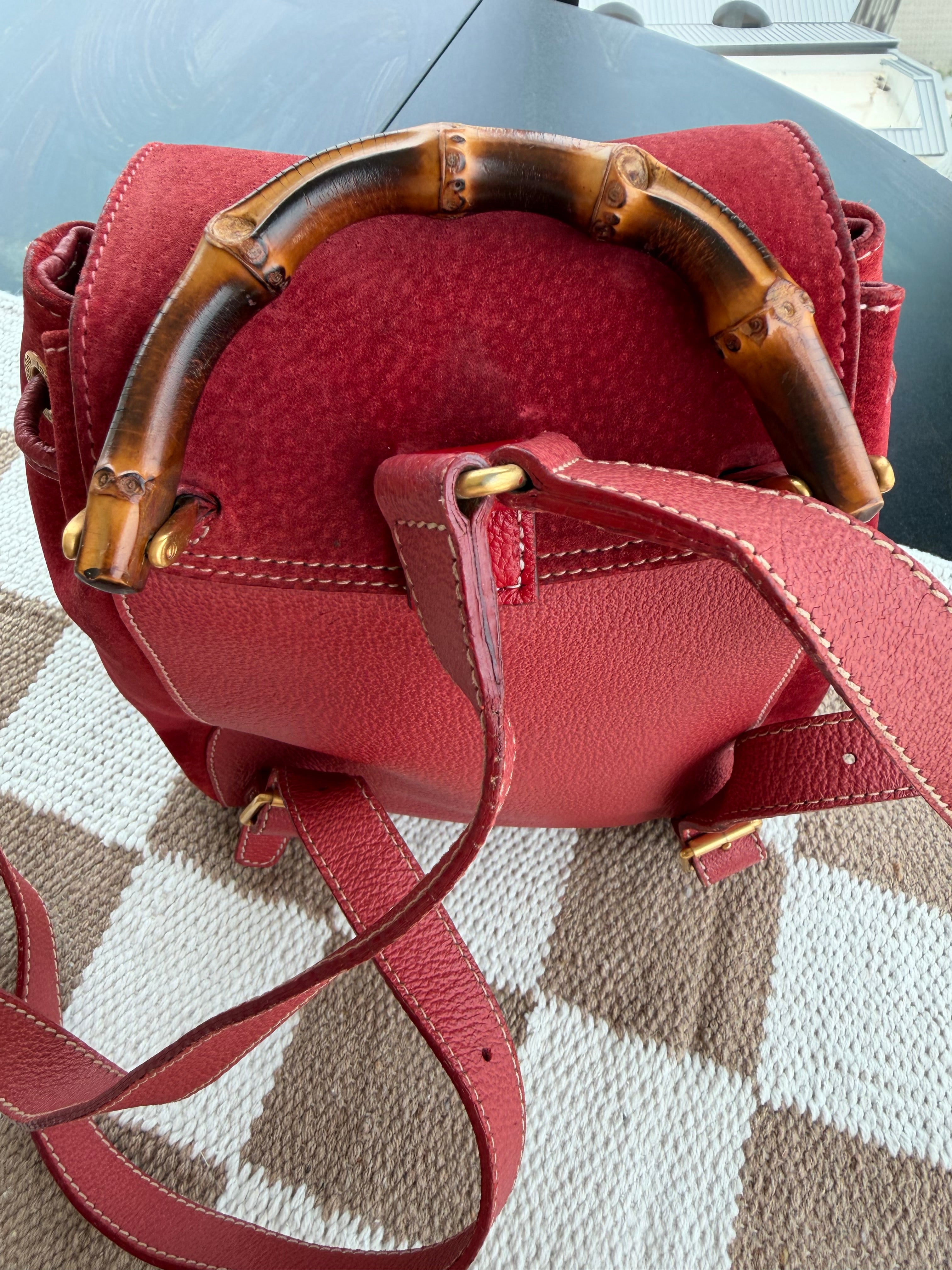SOLD - Gucci Vintage Suede Backpack