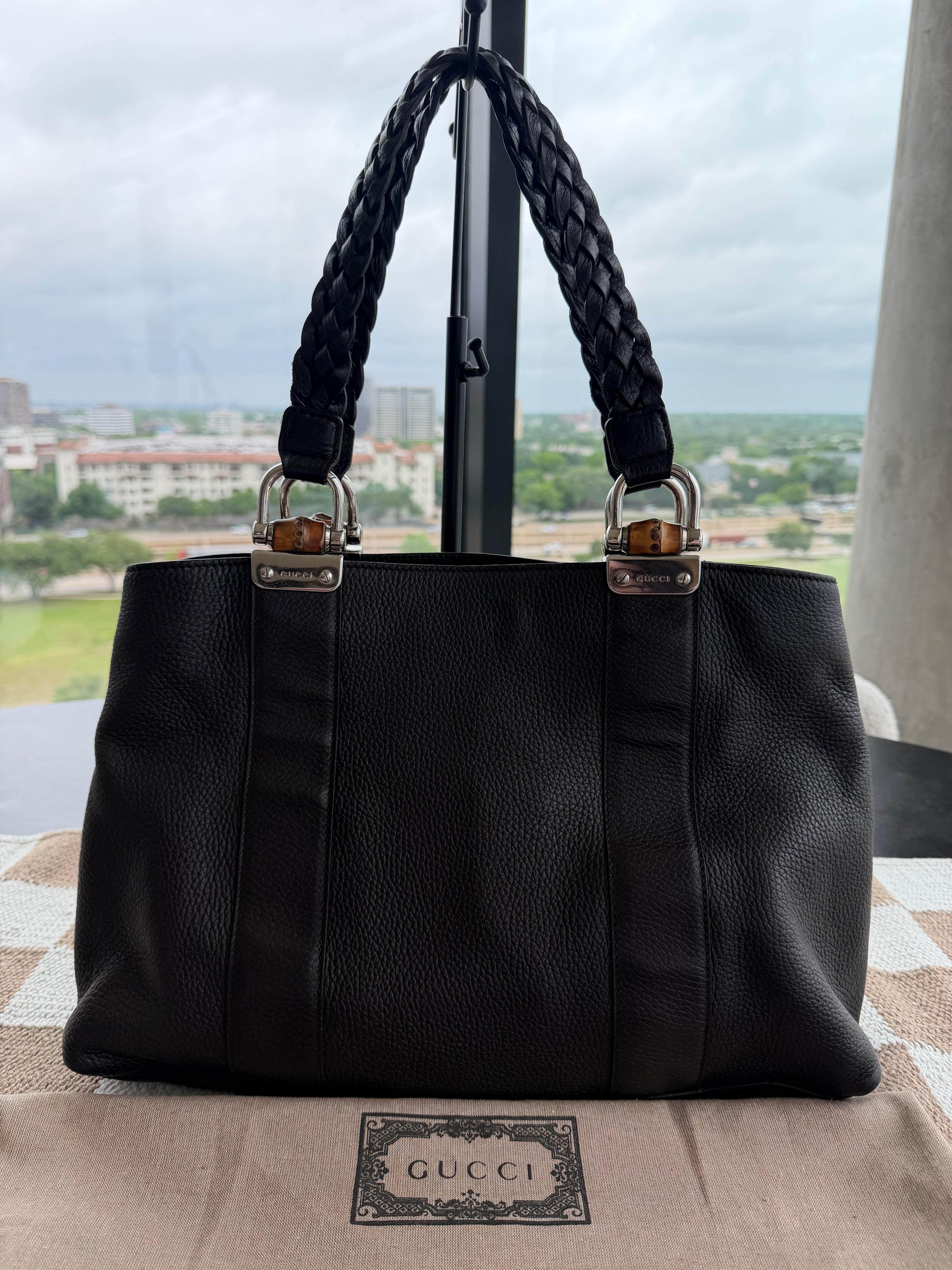 Gucci Libeccio Bamboo Bar Medium Tote