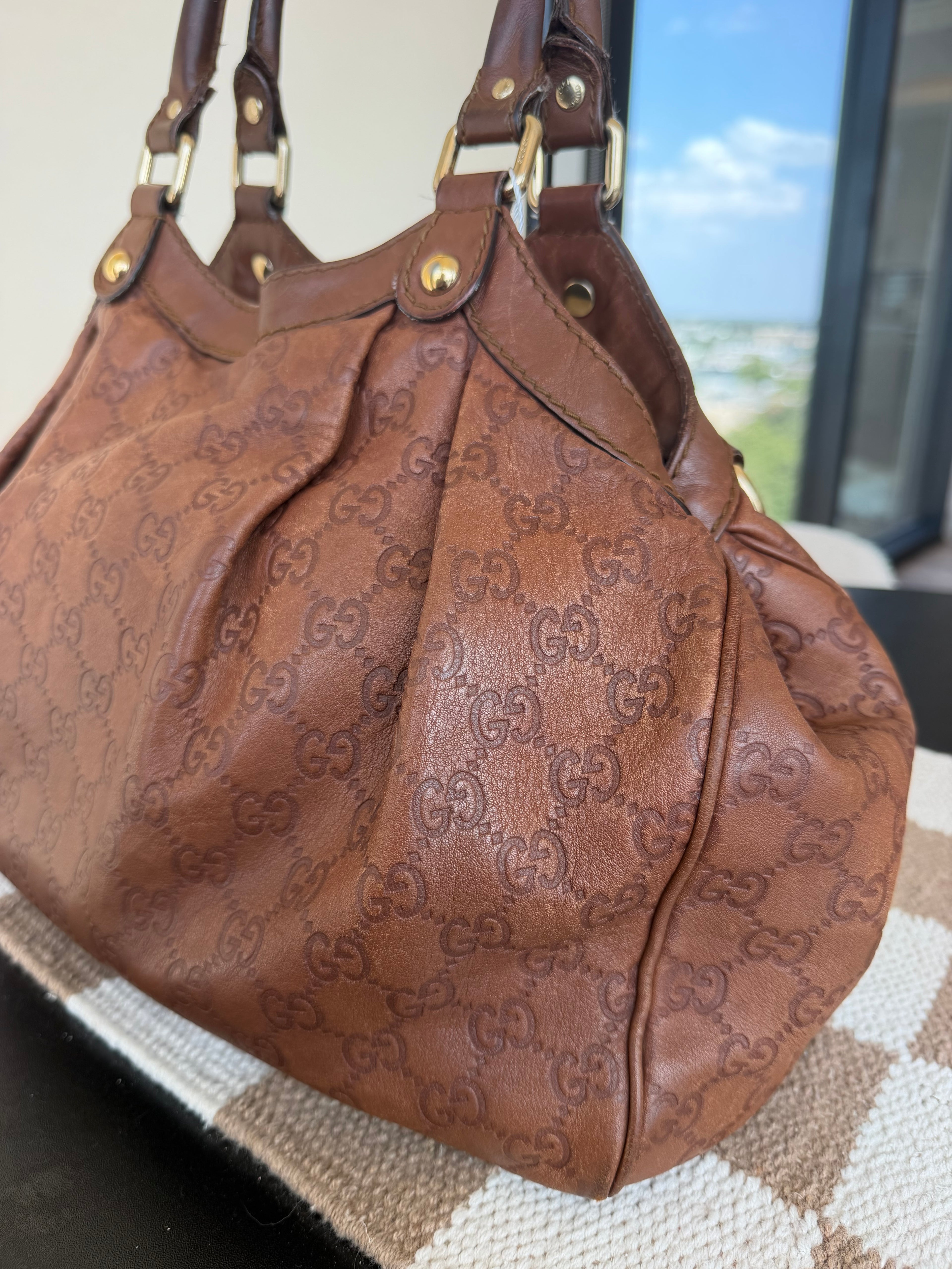 SOLD - Gucci Sukey Guccissima Tote VTG