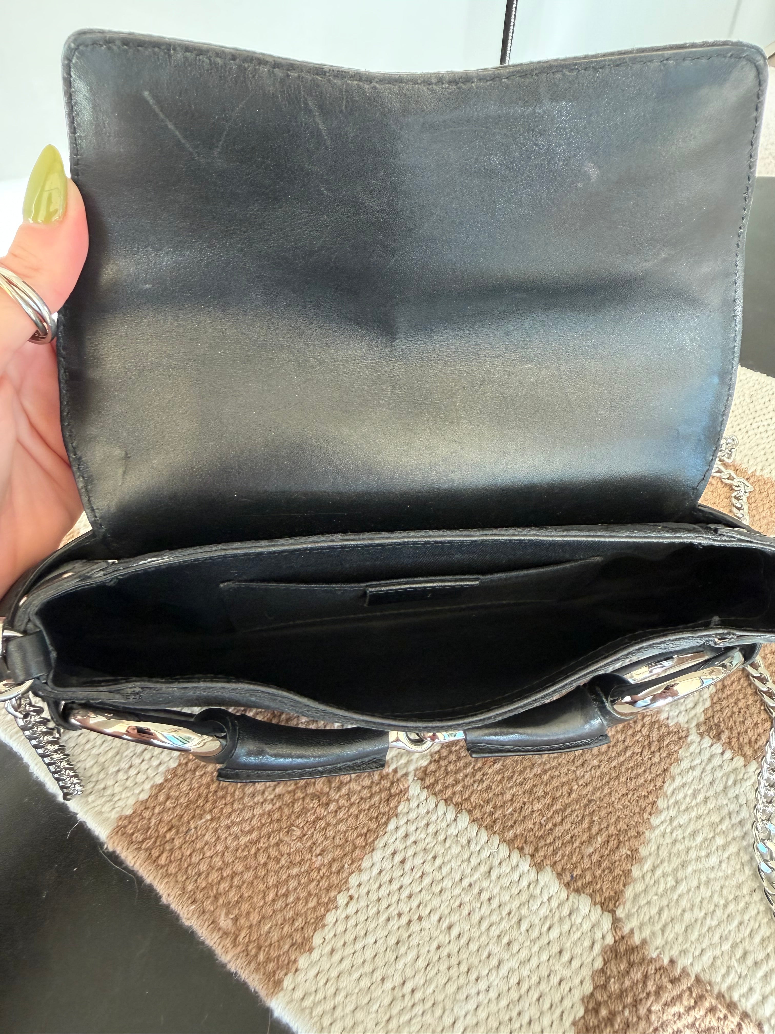 Gucci Horsebit GG Canvas Shoulder Bag