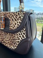 Gucci Pony Hair Bamboo Handle Bag