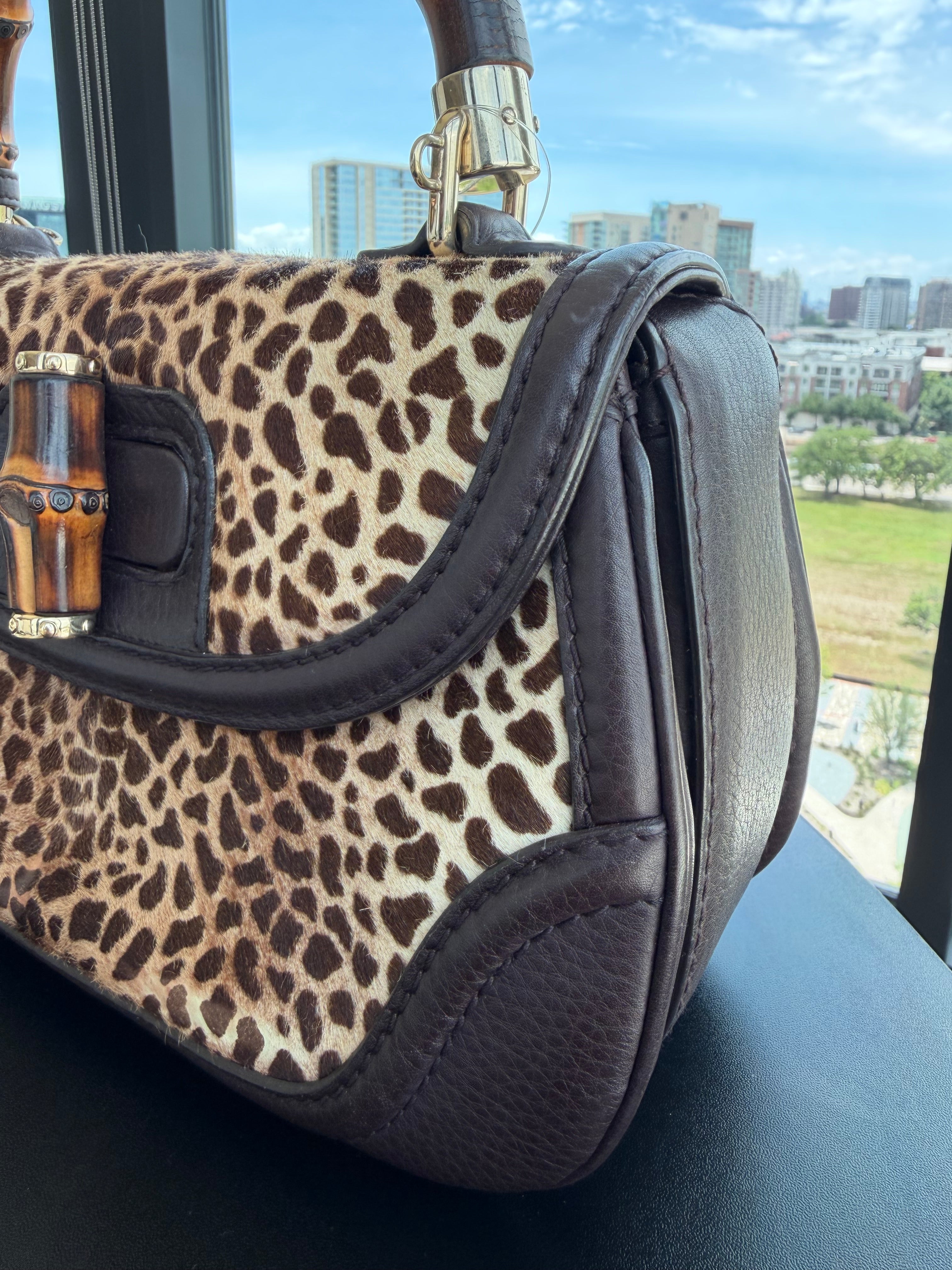 Gucci Pony Hair Bamboo Handle Bag