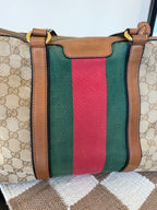 Gucci Raina Medium Tote GG Supreme Canvas Web Strip