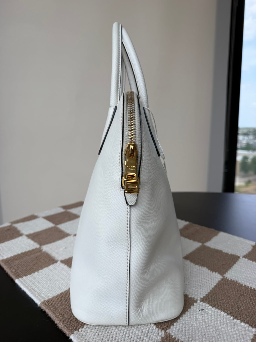 Prada Saffiano Lux Promenade Medium Satchel