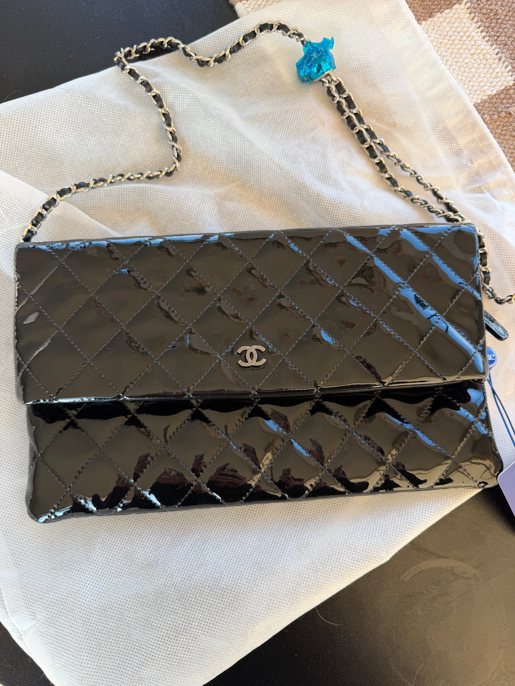 Chanel Patent Flap Pouch