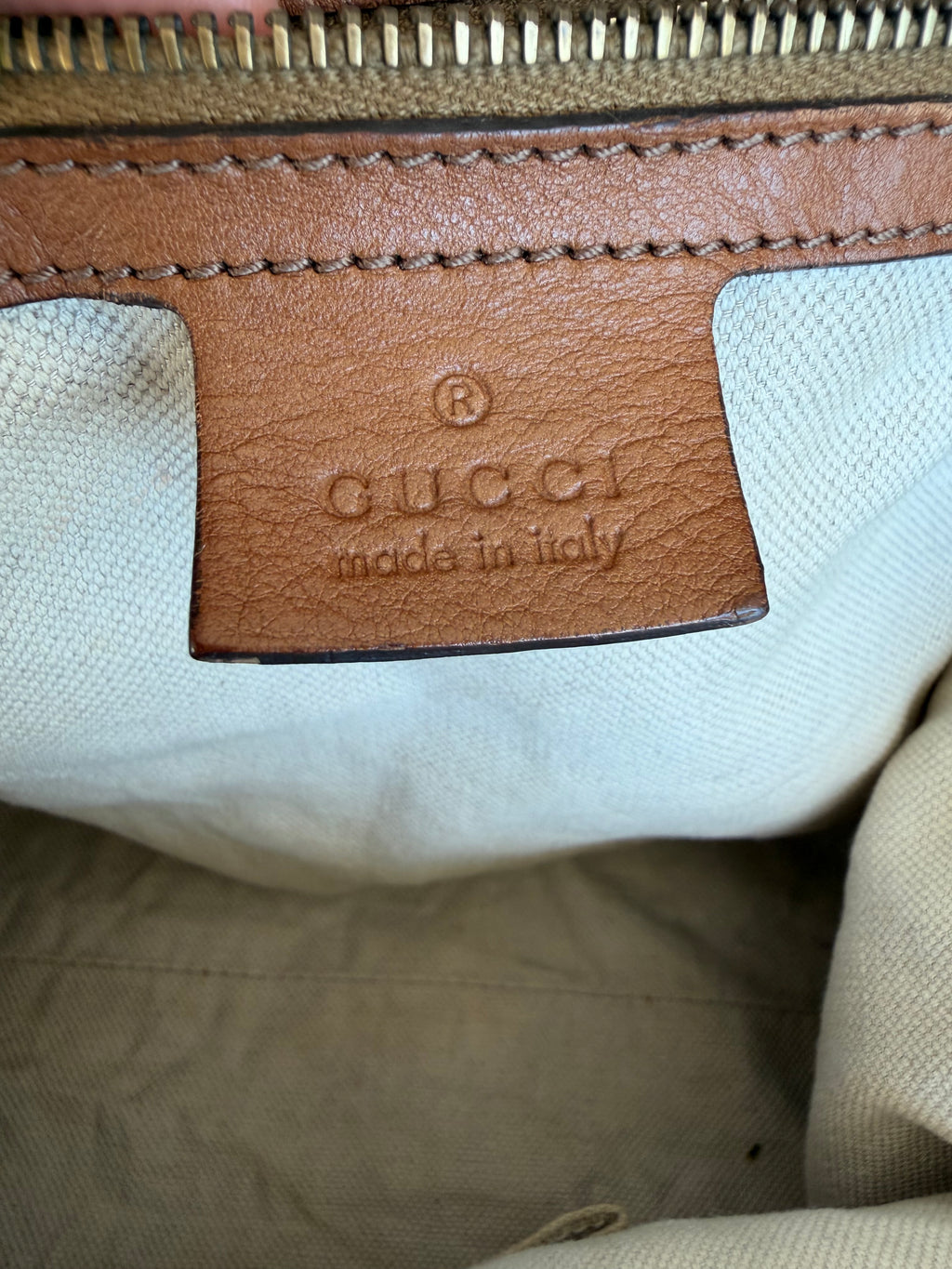 Gucci Raina Medium Tote GG Supreme Canvas Web Strip
