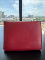 Prada Red Saffiano Leather Wallet