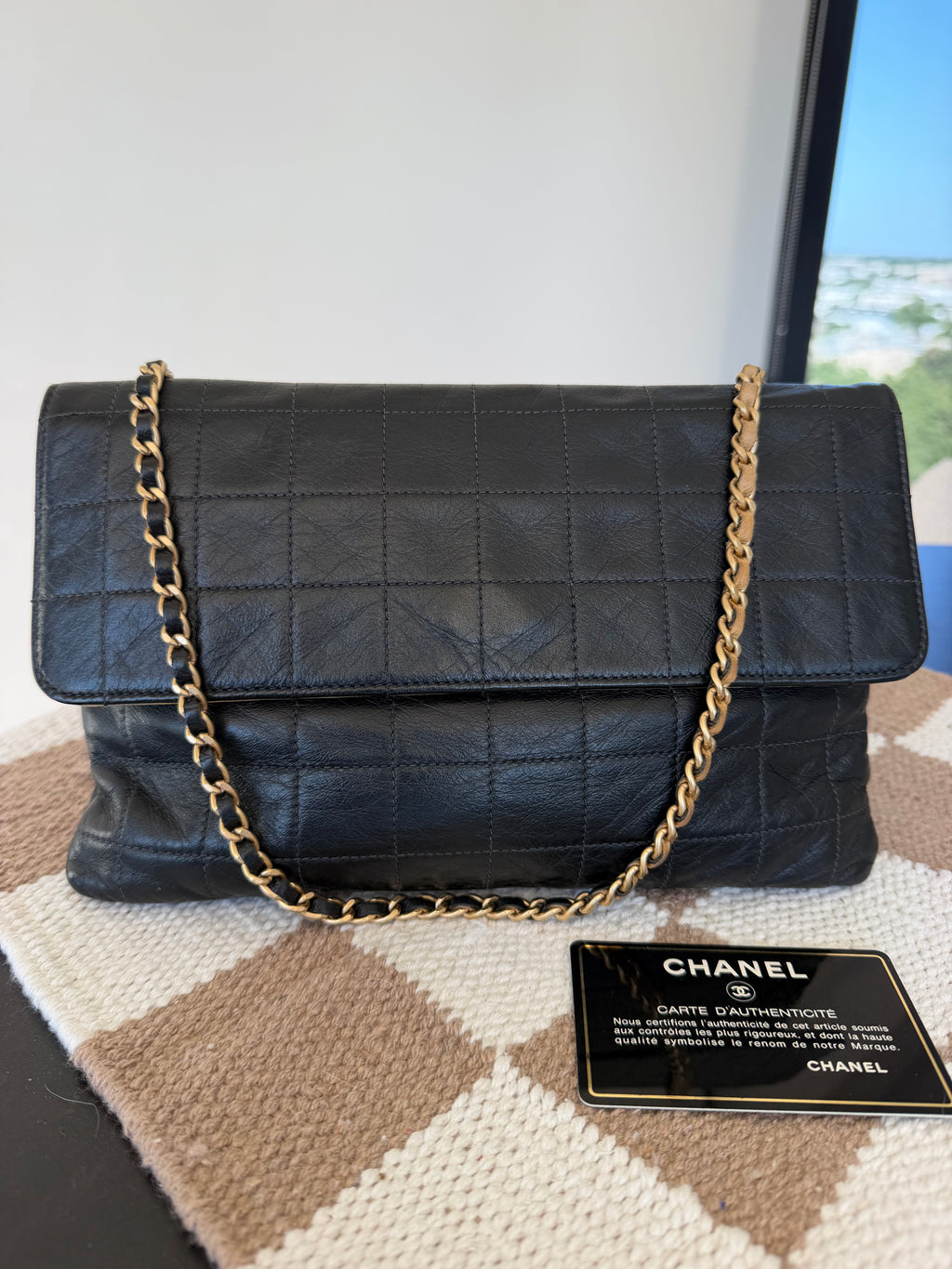 Chanel Chocolate Bar Double-Sided Flap Bag VINTAGE