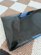 Chanel Black Patent Leather Long Wallet