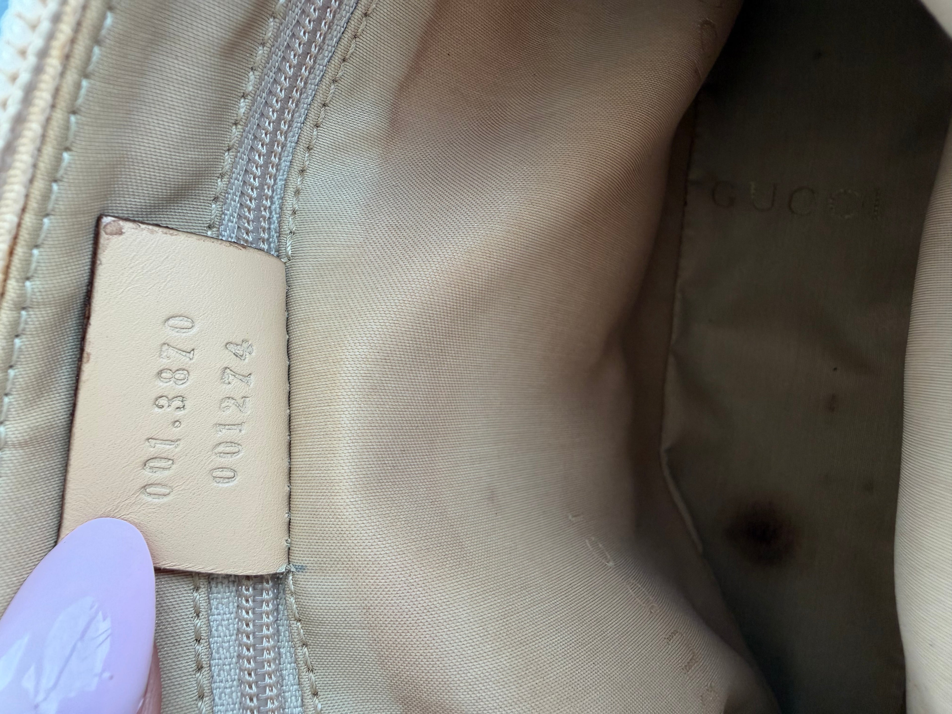 SOLD - Gucci Vintage GG Canvas Bamboo Handle
