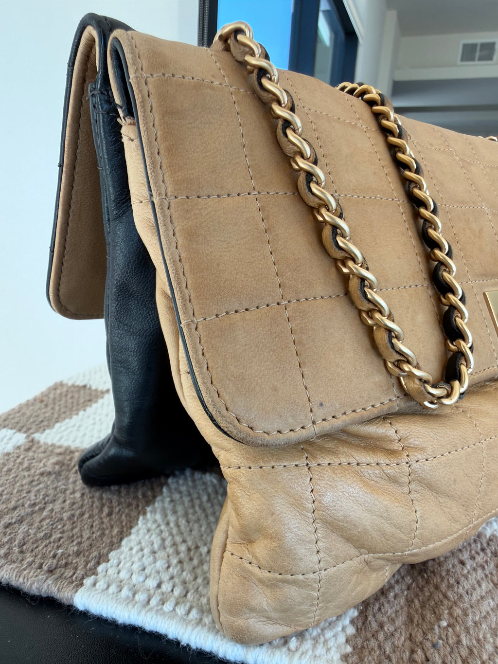 Chanel Chocolate Bar Double-Sided Flap Bag VINTAGE