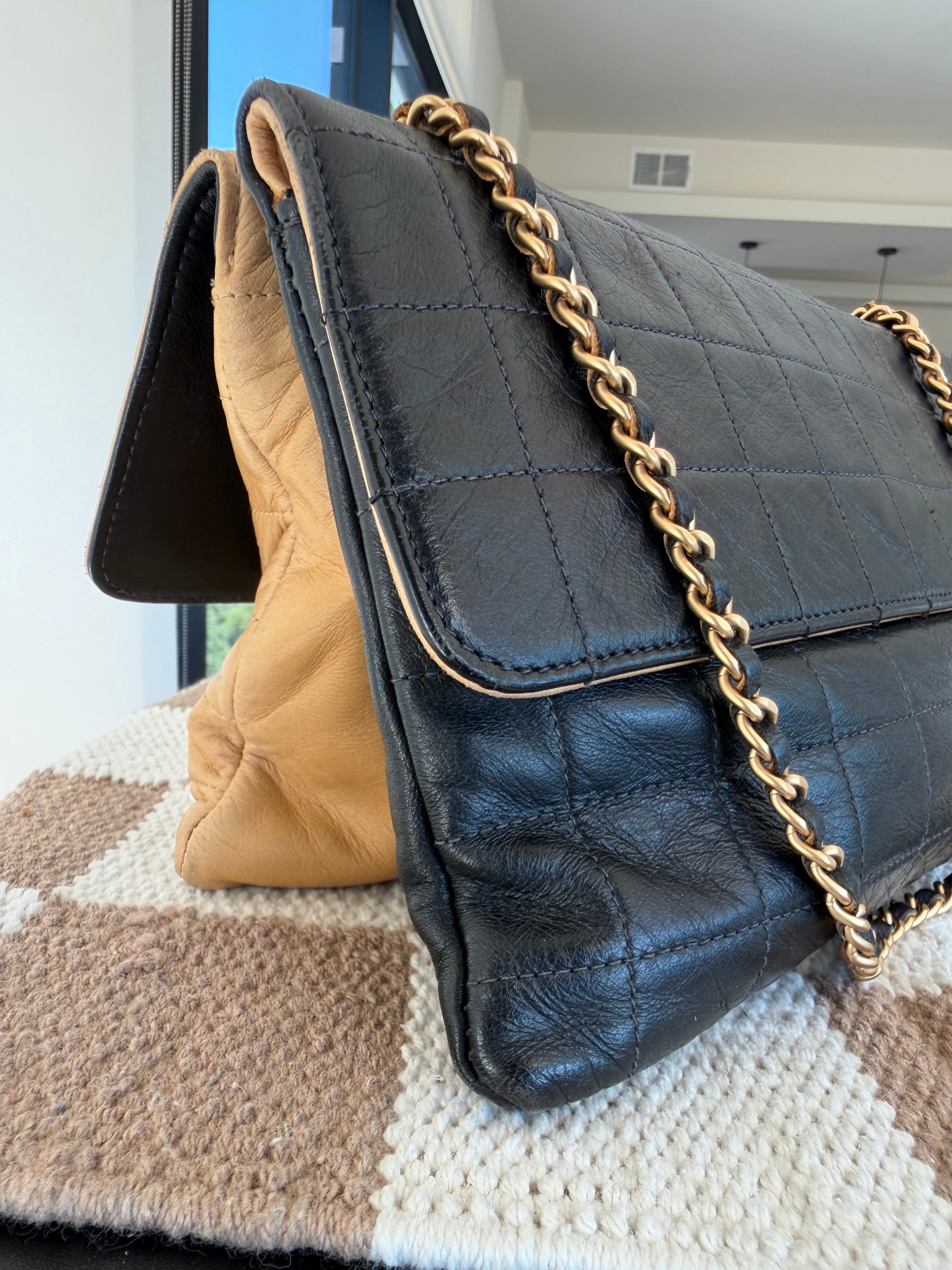 Chanel Chocolate Bar Double-Sided Flap Bag VINTAGE