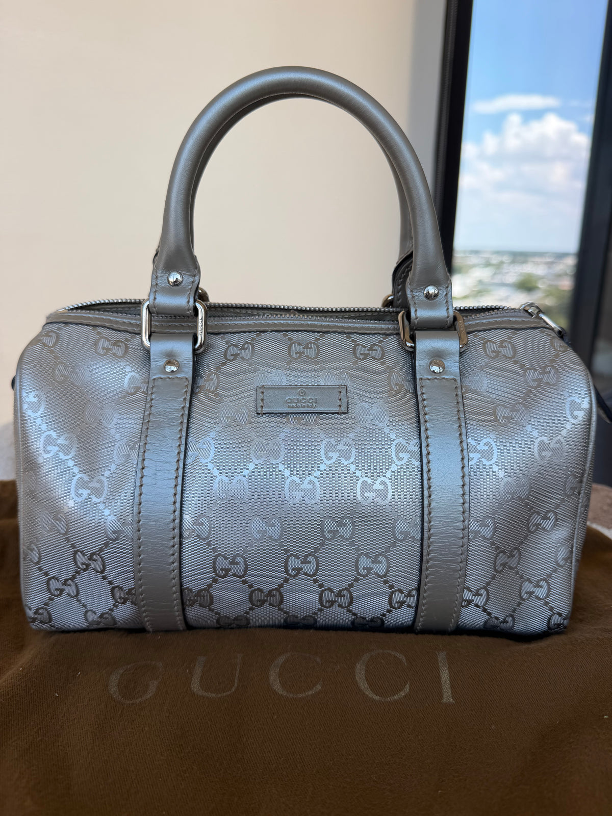 Gucci Monogram Boston Bag