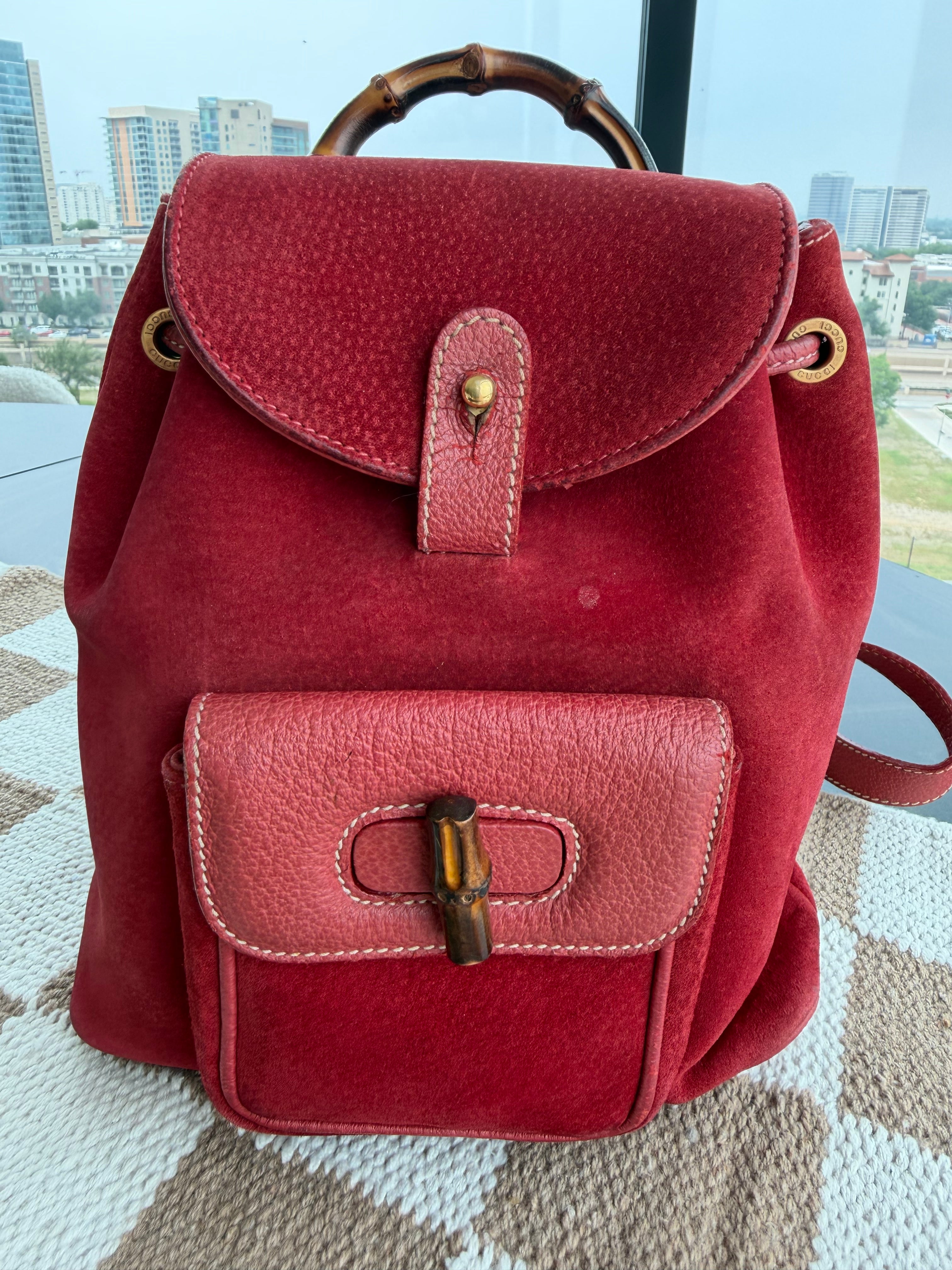 SOLD - Gucci Vintage Suede Backpack