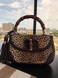 Gucci Pony Hair Bamboo Handle Bag