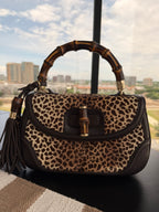 Gucci Pony Hair Bamboo Handle Bag