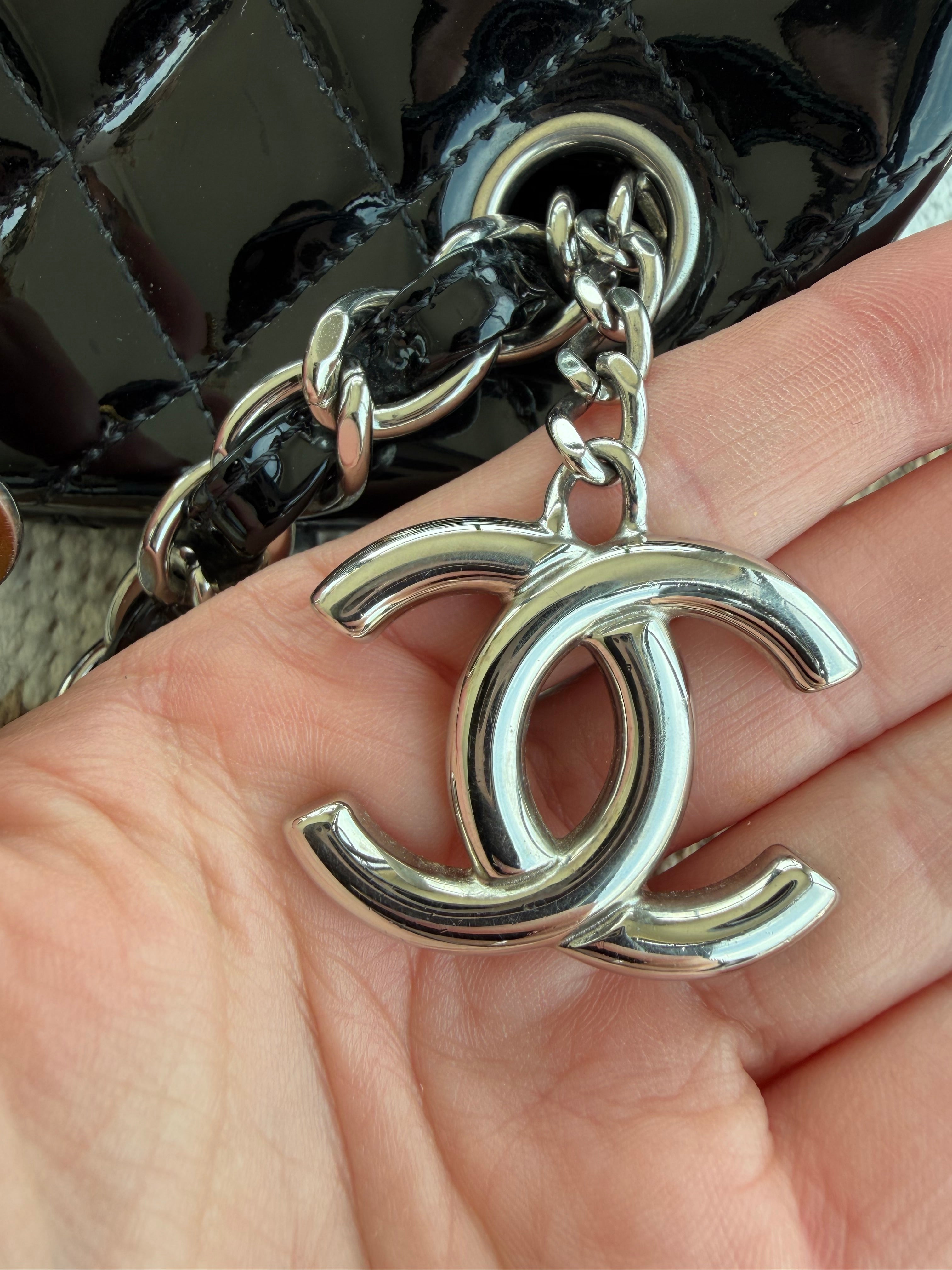 SOLD - Chanel Mademoiselle Patent Leather Tote