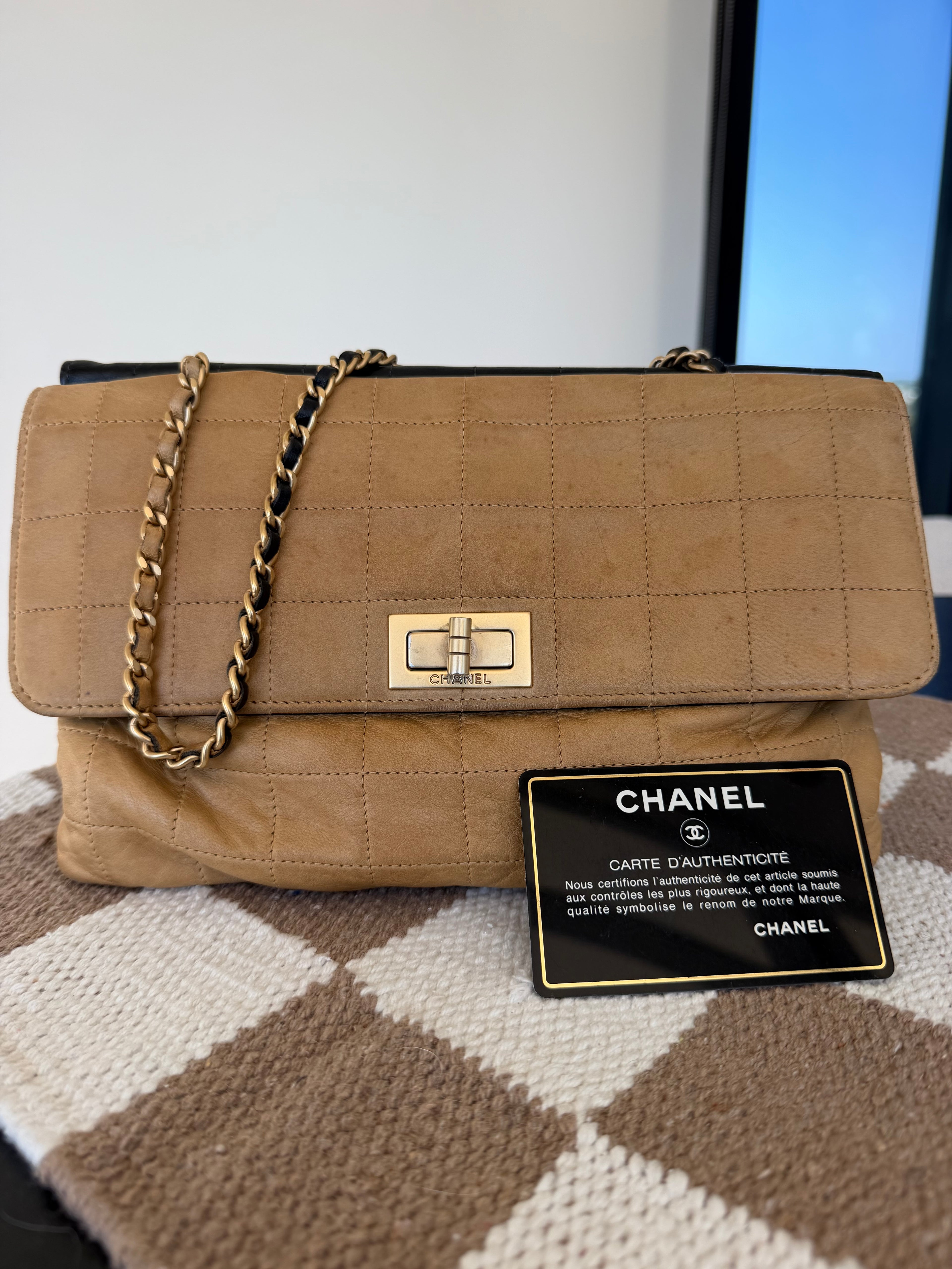 Chanel Chocolate Bar Double-Sided Flap Bag VINTAGE