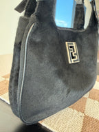 Fendi Vintage Black Pony Hair Shoulder Bag
