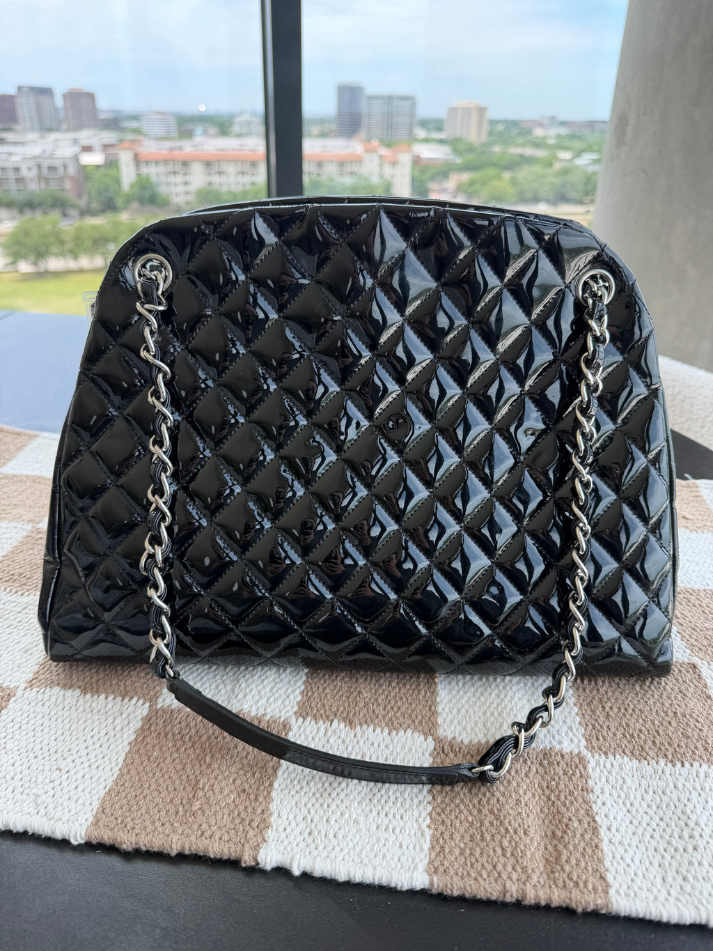 SOLD - Chanel Mademoiselle Patent Leather Tote