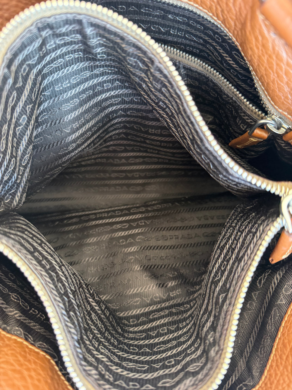 Prada Vitello Daino Leather Shoulder Tote