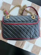 Gucci Vintage Effect Calfskin Matelassé GG Marmont Shoulder Bag