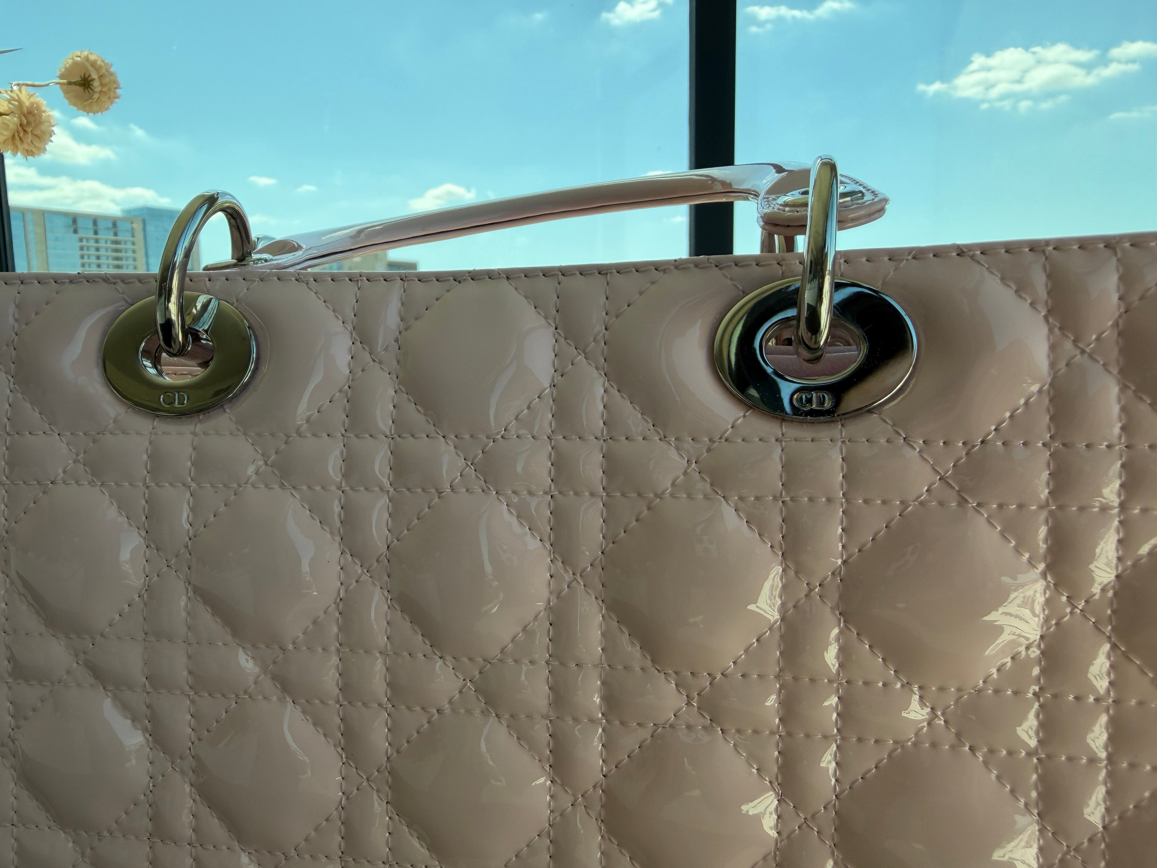 Dior Lady Dior Patent Leather - Large