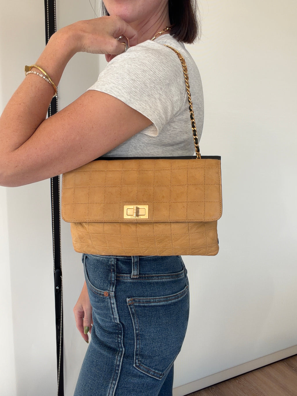 Chanel Chocolate Bar Double-Sided Flap Bag VINTAGE